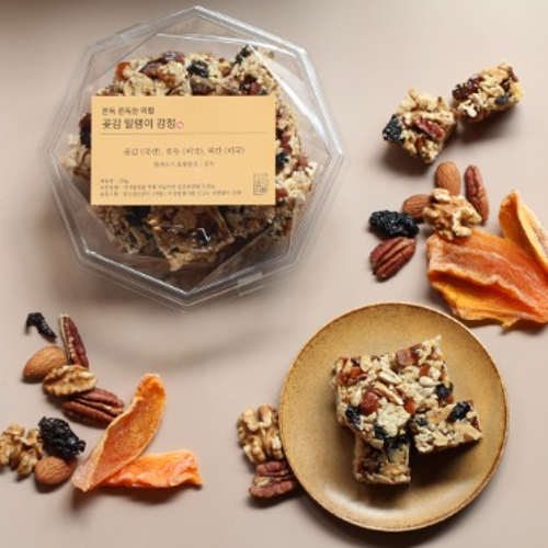 부드럽고 쫀득한 곶감 말랭이 수제강정 - 간식 제품 이미지